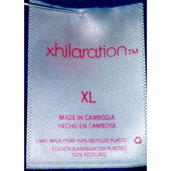 Xhilaration Women's Juniors' Swim Metallic Bralette Bikini Top, Blue Adjustable - Picture 9 of 16